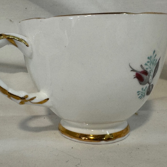 Vintage Delphine Tea Cup and Saucer Rose Pattern Rare 1940s - Picture 8 of 9